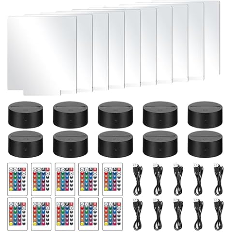 Konesky 10 Sets Acrylic LED Night Light Cover