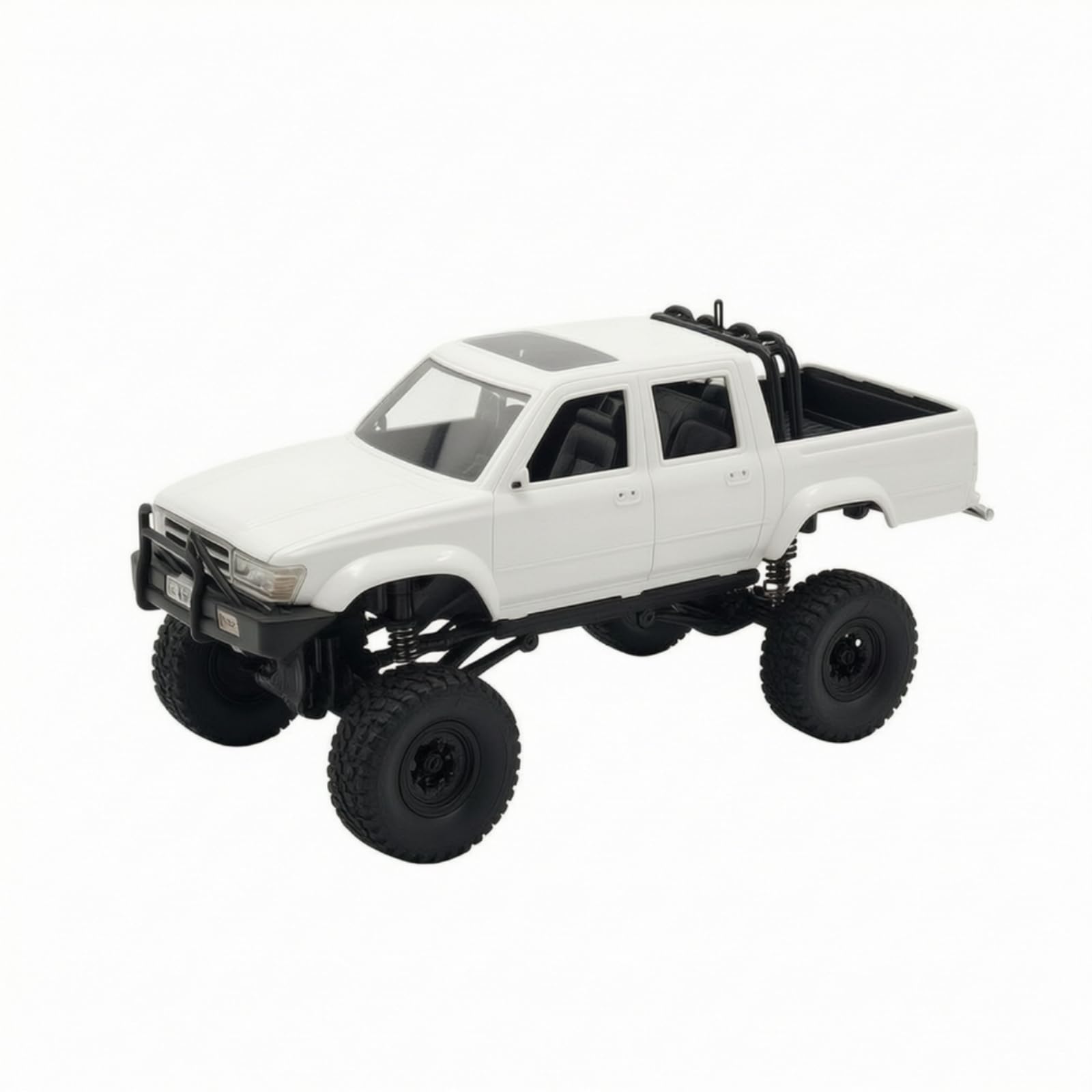 Jiuvaso Veicolo Fuoristrada per Bambini Auto Telecomandata Pickup Crawler 4x4 Camion per Ostacoli Telaio Alta Altezza Preassemblato Accessori Inclusi Adatto per Gioco All’aperto Cortile Casa, Bianco