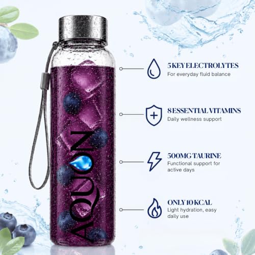 Image of AQUON Electrolyte Hydration Drink Mix, Exotic Blueberry, 24 Sachets