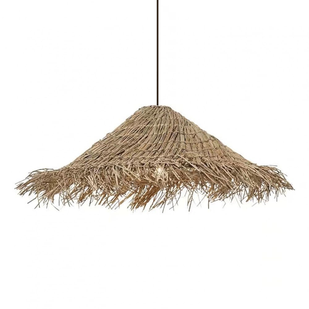 Braided lampshade, Bamboo and Rattan Hanging Cover Weaving 40-60cm(60cm)