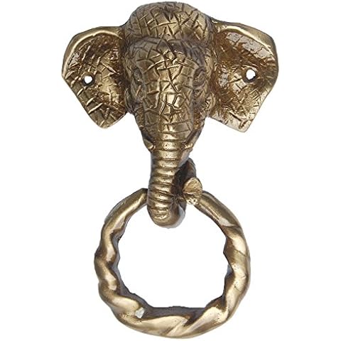 Aakrati VZH339 Elephant Door Knocker in Brown Cover