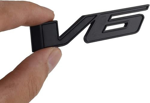 Miniatura 6 de 1 calcomanía de repuesto para placa de identificación de emblema V6 3D para Canyon Colorado 17-20 (rojo negro)