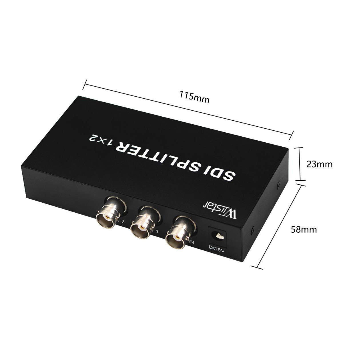 Wiistar SDI Splitter 1x2 soporta SD-SDI, HD-SDI, 3G-SDI hasta 1320 pies SDI 1 entrada y 2 salidas 100M Full HD