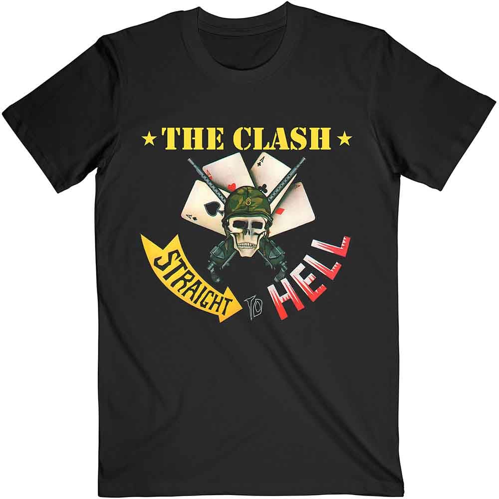 The Clash Straight to Hell Single Official Tee T-Shirt Mens Unisex (Medium) Black