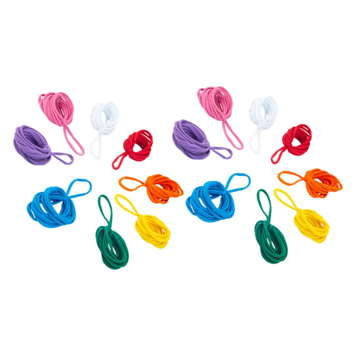 VICASKY Juego de 4 juegos de cuerda trenzada elástica, juego de manualidades para hacer joyas, juguetes para niños, telares, trabillas para ollas, kit de telar para acrílico, 96 unidades x 4