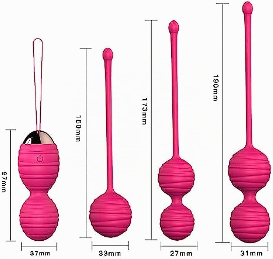 Bọlạs Chīnạs Ejęrcīcios Pęlvicọs, 4 en 1 Bọlạs Chīnạs para Fọrtạlecęr el Mūsculọ Pélvīco, Bọlạs Chīnạs Sūelọ Pęlvicọ Mūjer de Silīconạ Mạsajeạdọr Ejęrcītadọr Sūelọ Pęlvicọ