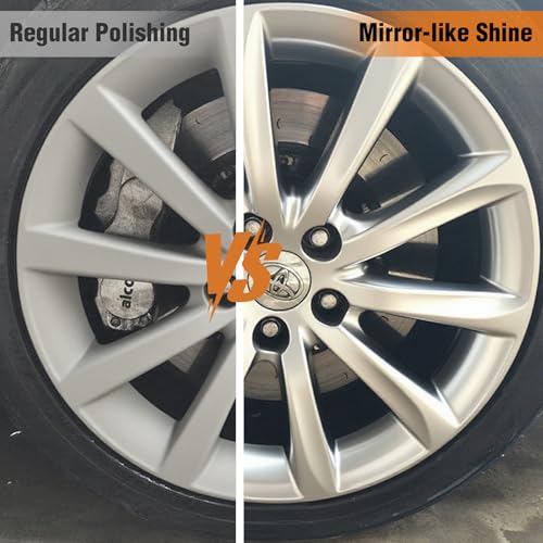 Image of 2PCS 8 inch Airway Buffing Wheel with 5 /8 inch Arbor Flange-Free Hub,Orange Buffing Wheels for Angle Grinder, All-Purpose Polishing Wheels for Aluminum Wheels Stainless Steel and Metal Finishing