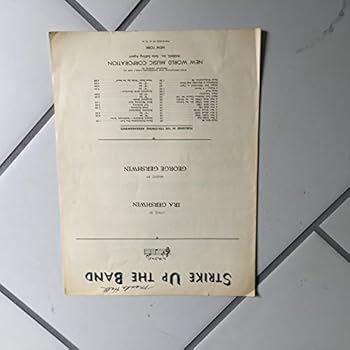 Sheet music Strike Up the Band by George and Ira Gershwin Book