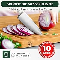 Blumtal Schneidebrett aus 100% Bambus - antiseptisches Holz-Brett mit Saftrille, Holz-Brettchen, 45x30x2cm – Ansicht 4