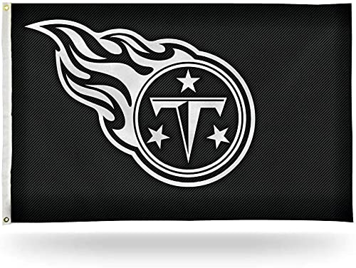 Rico IndustriesNFL Tennessee Titans 3-Foot by 5-Foot Carbon Fiber Design Single Sided Banner Flag with Grommets