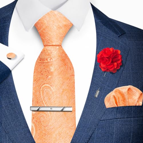 Image of joy alice 70 Colors Ties Set Men Mixed Color Necktie Handkerchief Cufflinks Brooch 3.15 Formal