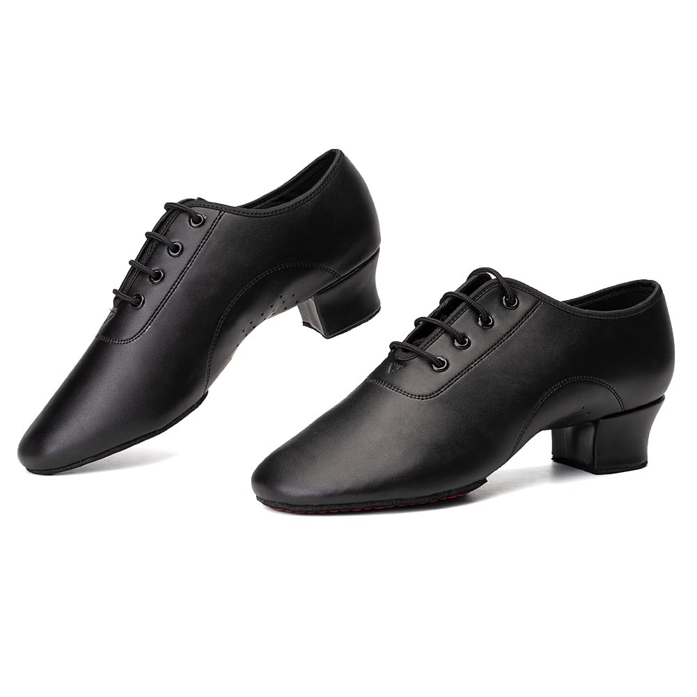 HIPPOSEUS Zapatos de Baile Latino para Niños y Hombres Zapatos de Suela Partida Zapatos de Baile de Salsa Tacón Bajo