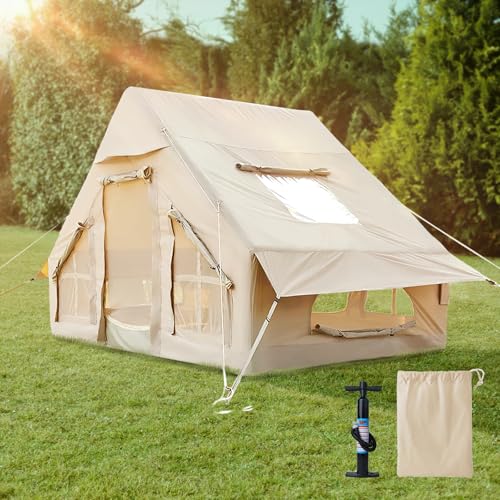 EKEPE Aufblasbares Zelt mit Pumpe, Großes Familienzelt, Einfacher Aufbau 4...