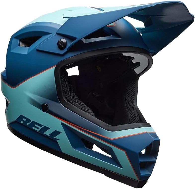 Bell Sanction 2 DLX MIPS Adult Full Face Mountain BMX Downhill Bike Helmet - Matte Blue, Medium (55–57 cm)
