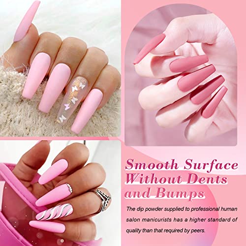 Cooserry Dip Powder Nail Kit Starter - 17Pc Dipping Powder System Liquid Set With Base & Top Coat Activator - 8 Colors Clear Pink Black Dip Nails Powder Art Manicure Diy Salon Gift For Beginners #TOP3