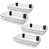 LYYUWE 24-Inch Multi-Size Slatwall Basket Set, 4 Pack Slatwall Accessories Organizer for Garage, Workshop, and Retail Display Storage