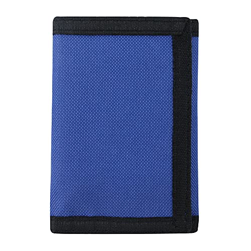 RFID Blocking Canvas Wallet for Men and Women - Trifold Nylon Wallet with Magic Sticker, Teen Wallet for Boys, Wallets for Teens Boys (Navy Blue)2