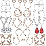 Kadogohno Fake Nipple Piercing, Fake Nipple Rings, Fake Nipple Ring, Nipple Rings Non Piercing, Fake