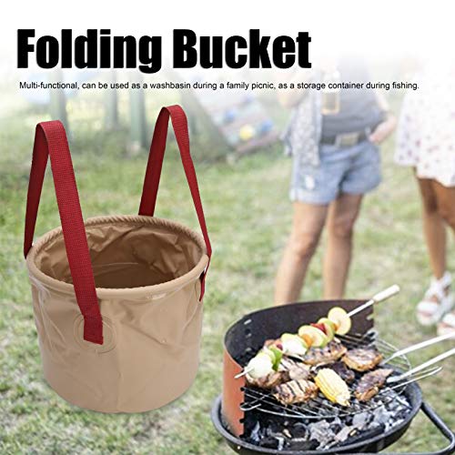 Recipiente de armazenamento com balde dobrável Fácil de armazenar Lavatório multifuncional Piqueniqu
