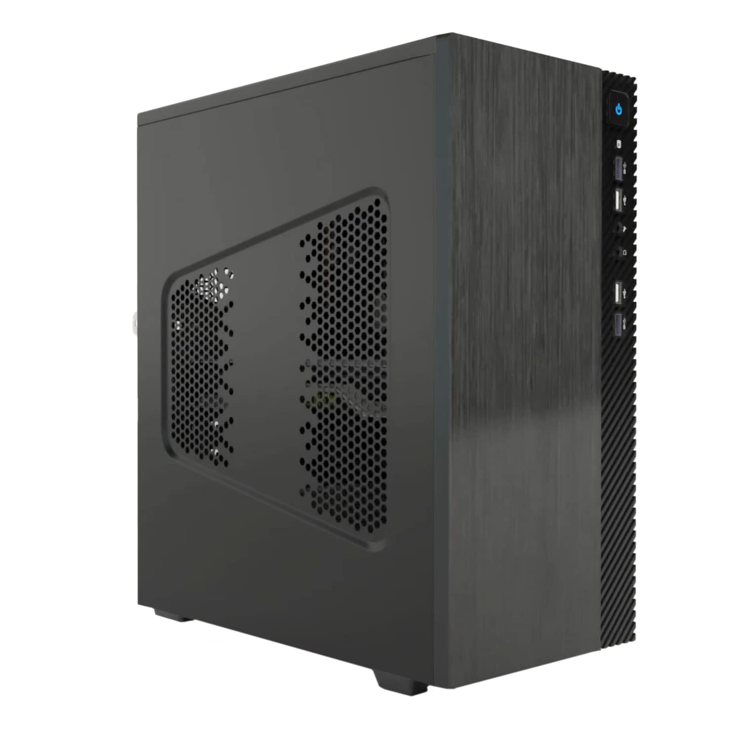 Itek SMALLCOM-B obudowa Mini Tower, mATX, 2 porty USB 3, 2 porty USB 2, szczotkowana, czarna