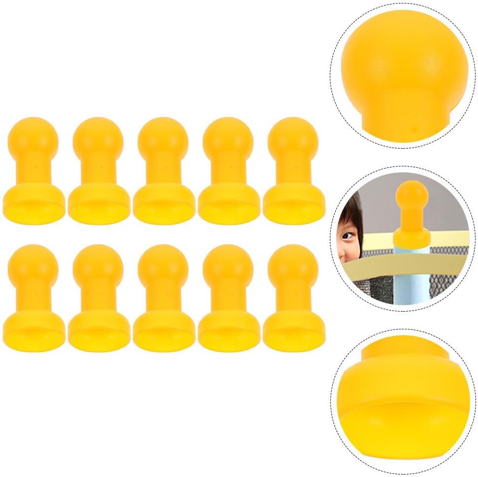 Trampoline Pole Caps Replacement Parts 4 Pack Durable Plastic End Caps for Trampoline Poles Easy Installation Stable Net Connection 3.54 X 1.88 X 1.88 Inches