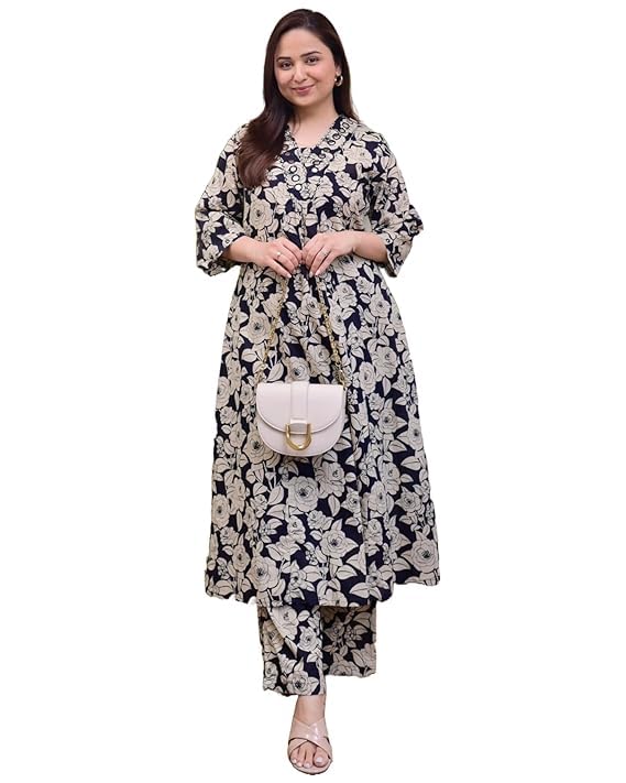 teena fashion Women’s Rayon Floral Printed Kurta with Pant-picture-17