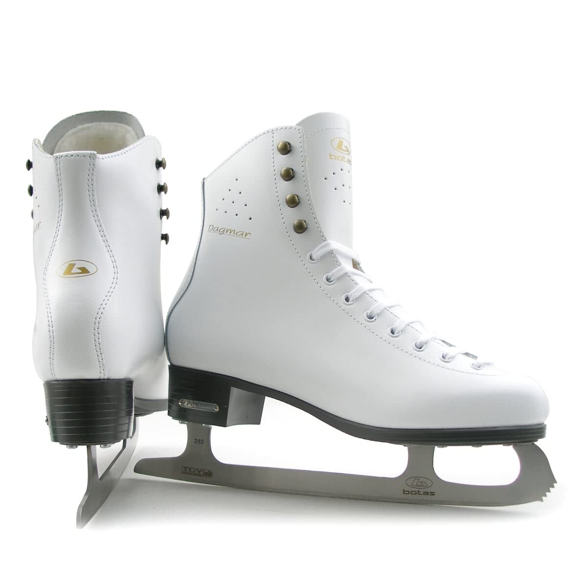 Botas - Modèle : 325 / Patins à glace pour filles, enfants/couleur : blanc/graphite, adulte 5,5