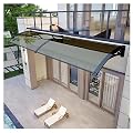 ZHANGQINGXIU Front Door Canopy Outdoor Awning, Strong Bearing Capacity Rain Shelter Can Be Spliced for Porch Window with Curved Brackets, 37 Sizes (Color : Brown, Size : 100x300cm)