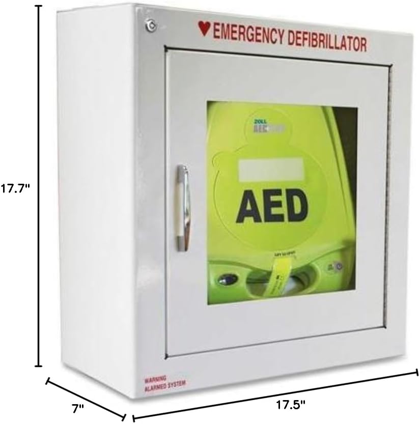 80000855 ZOLL AED Plus Standard Size Cabinet with Audible Alarm - Metal - White