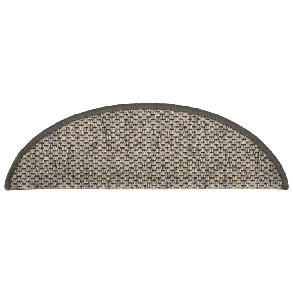 homiuse Treppenmatten Selbstklebend Sisal 15 STK. 65x25 cm Anthrazit Treppenstufen Matten Modern Stufenteppich Stufenmatten Innen Treppenstufen Schutz Treppenstufen Antirutsch Komfortabel & Warm