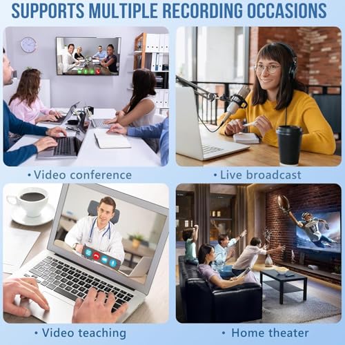VIXLW Video Capture Card, 4K USB3.0 HDMI to USB C, 1080P 60FPS Capture Card for Streaming, Gaming, Video Recording Compatible with Switch, Xbox, PS4, OBS, Windows, Mac OS, Zoom(Silver)
