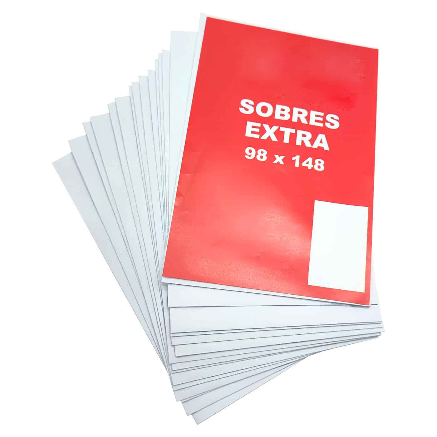 Tradineur - Pack de 60 sobres de color blanco especiales para tarjetas de visita, felicitaciones Medidas de 9,8 x 14,8 cm con cierre de silicona autoadhesiva. 3 x 15 minipacks de sobres pequeños.