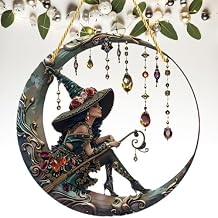 Personalized Witch Moon Sun Catcher - 2D Suncatchers for Windows & Doors - Halloween & Christmas Decorations 8