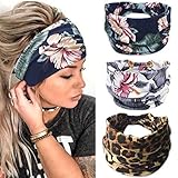 Fashband Boho Headbands Leopard Cross Hair Bands Bohemian Twist Head Wraps Stretchy Yoga Turban Head