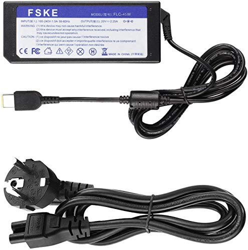 FSKE 45W 20V 2.25A ADLX45NCC3A ADLX45NDC3A PA-1650-72 Cargador del Ordenador Portátil para Lenovo V110 L440 X240 T470S AC Adaptador,Notebook EUR Power Supply,11 * 5.0mm