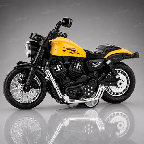 Image of Zest 4 Toyz Bike Toy for Kids Toy Motorcycle Bike 1:14 Miniature Collectible Pull Back Action Realistic Design Bikes for Adults and Kids 6-12 Years - (Random Design) Pack of 1