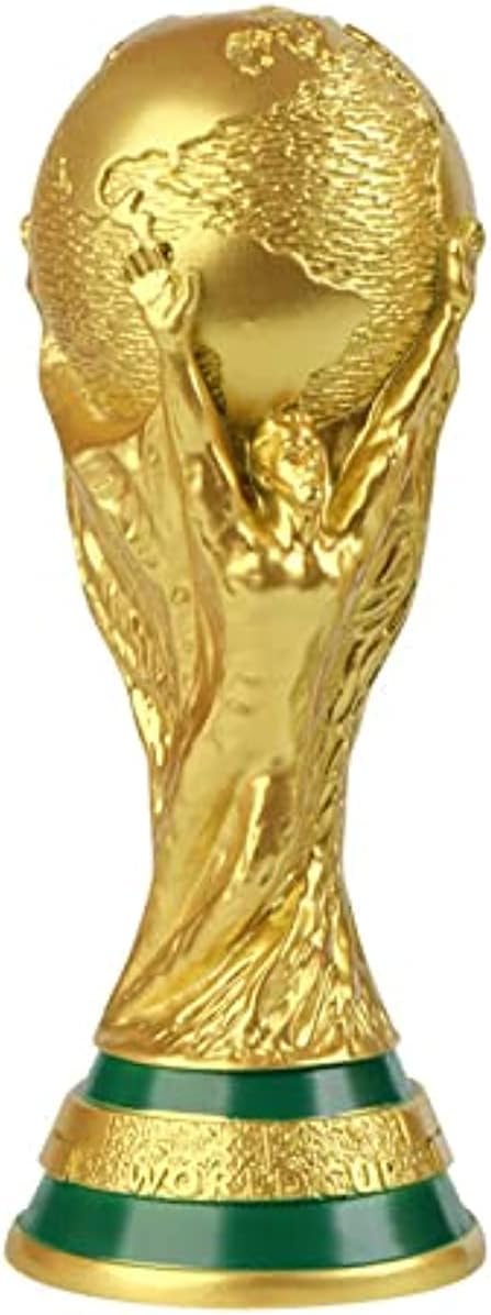 YLmeet 2022 World Cup trophy replica, real size 14.1", 10.6", 8.3" made of resin material, ideal for soccer collectors, sporting event awards, fans and office desktops. (Large)