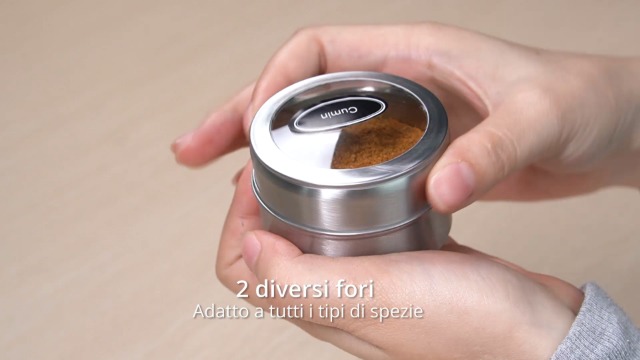 Barattolo Magnetico Per Spezie In Acciaio Inox | Contenitori Magnetici