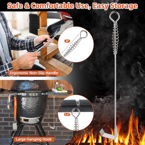 Herramienta para cenizas BBQ de acero inoxidable 18.6 pulg miniatura 4