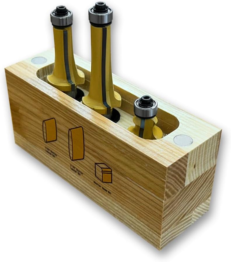 Sommerfeld Tools 3-Pc. Window Shutter Router Bit Woodworking Tool Set