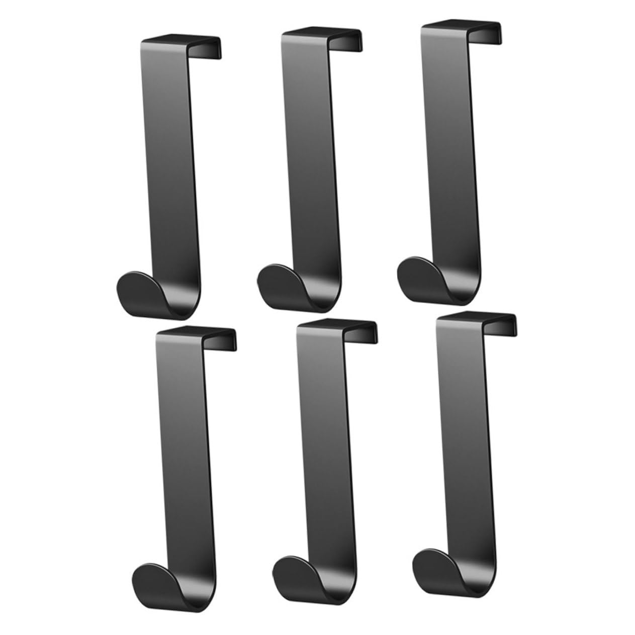 Cabilock 6pcs Over The Door Hooks Aluminum Coat Hanger Cubicle Hooks for Coats Easy Install Space Saving