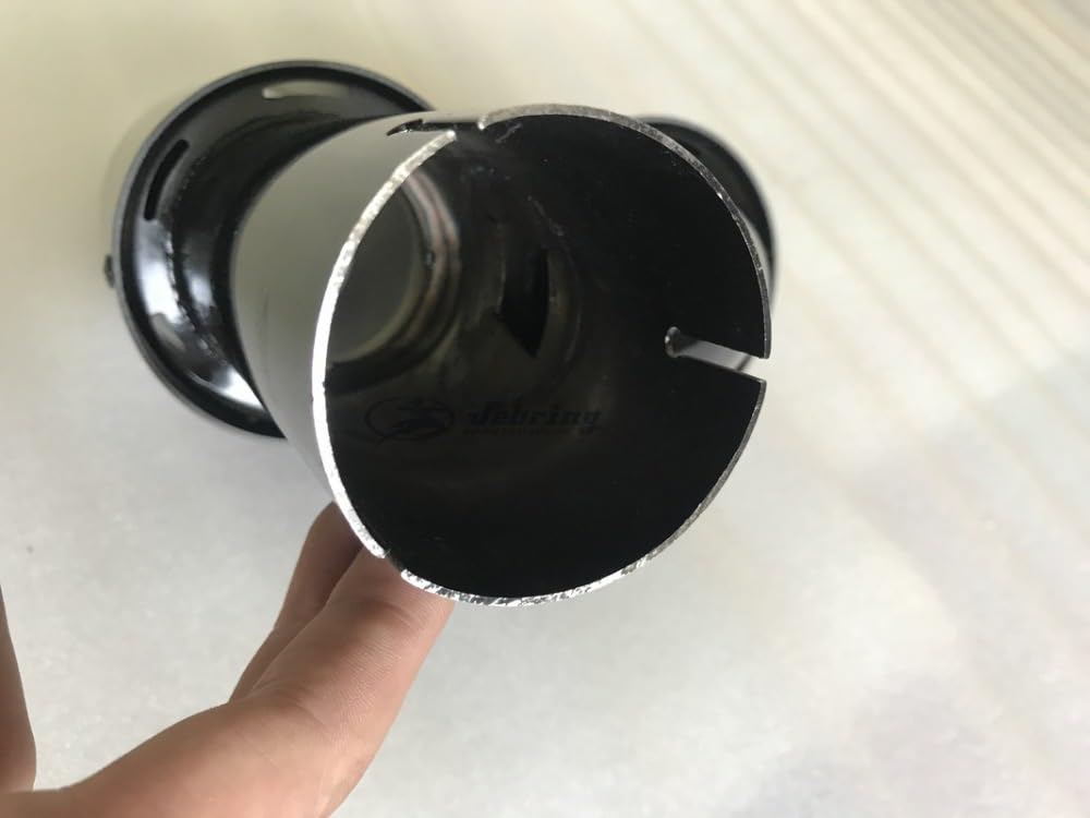 Auto-Uitlaat Tip Auto Deco Gemodificeerde Koolstofvezel Buis Roestvrij Staal Blauwe Dubbele Heldere Carbon Auto Uitlaatdemper Uitlaat Tip Pijp (Color : 63-76MM A