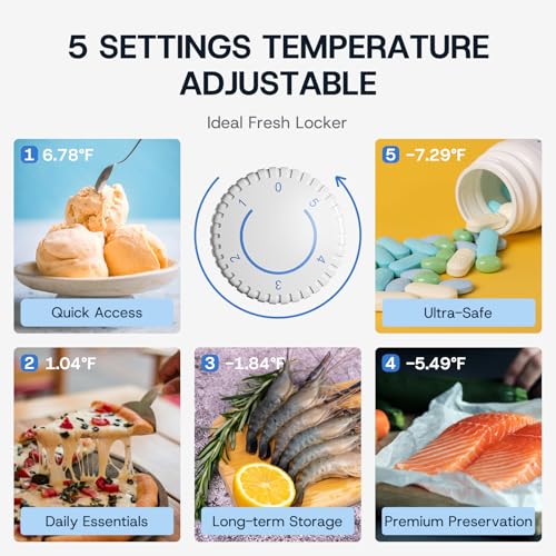 Image of Upstreman 3.0 Cu.ft Small Mini Freezer Upright Freezer with Reversible Door, Fast Cooling, 5 Adjustable Thermostat, Stand Up Freezers with Ice Trays Defrosting Tools for Home, Dorm (White)