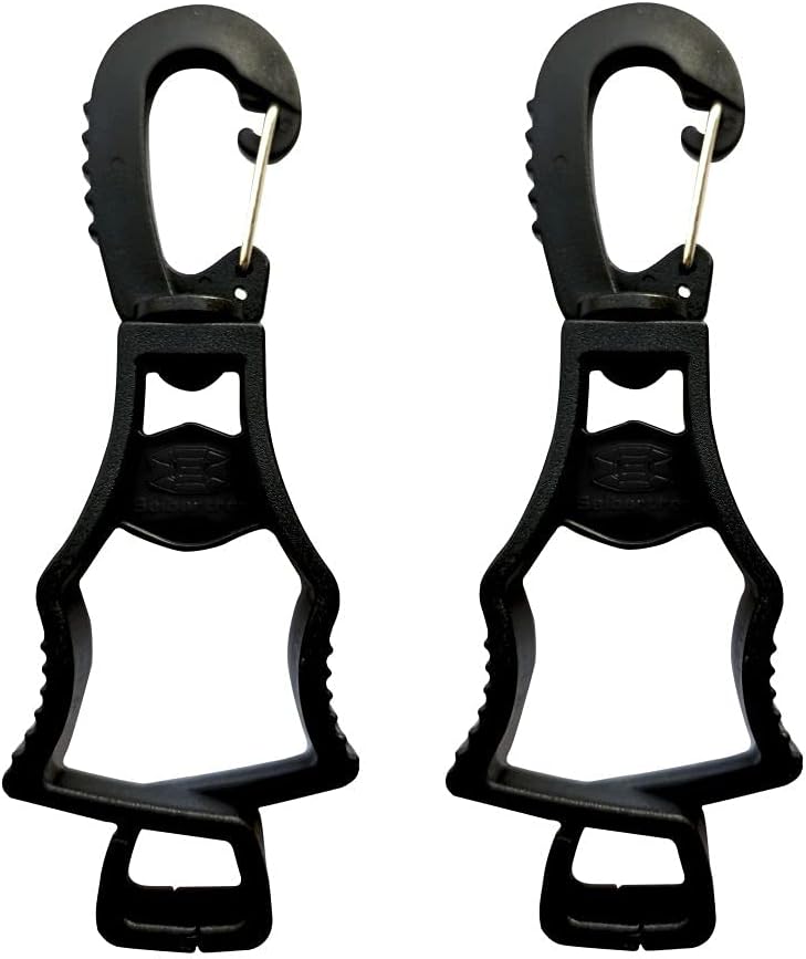 Seibertron Patented Glove Clips, Work Gloves Grabber Holder Clip to Pants, 2 Pieces Black