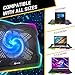 KLIM Ultimate - RGB Laptop Cooling Pad with LED Rim - New - Gaming Laptop Cooler - USB Powered Fan - Very Stable and Silent Laptop Stand - Compatible up to 17