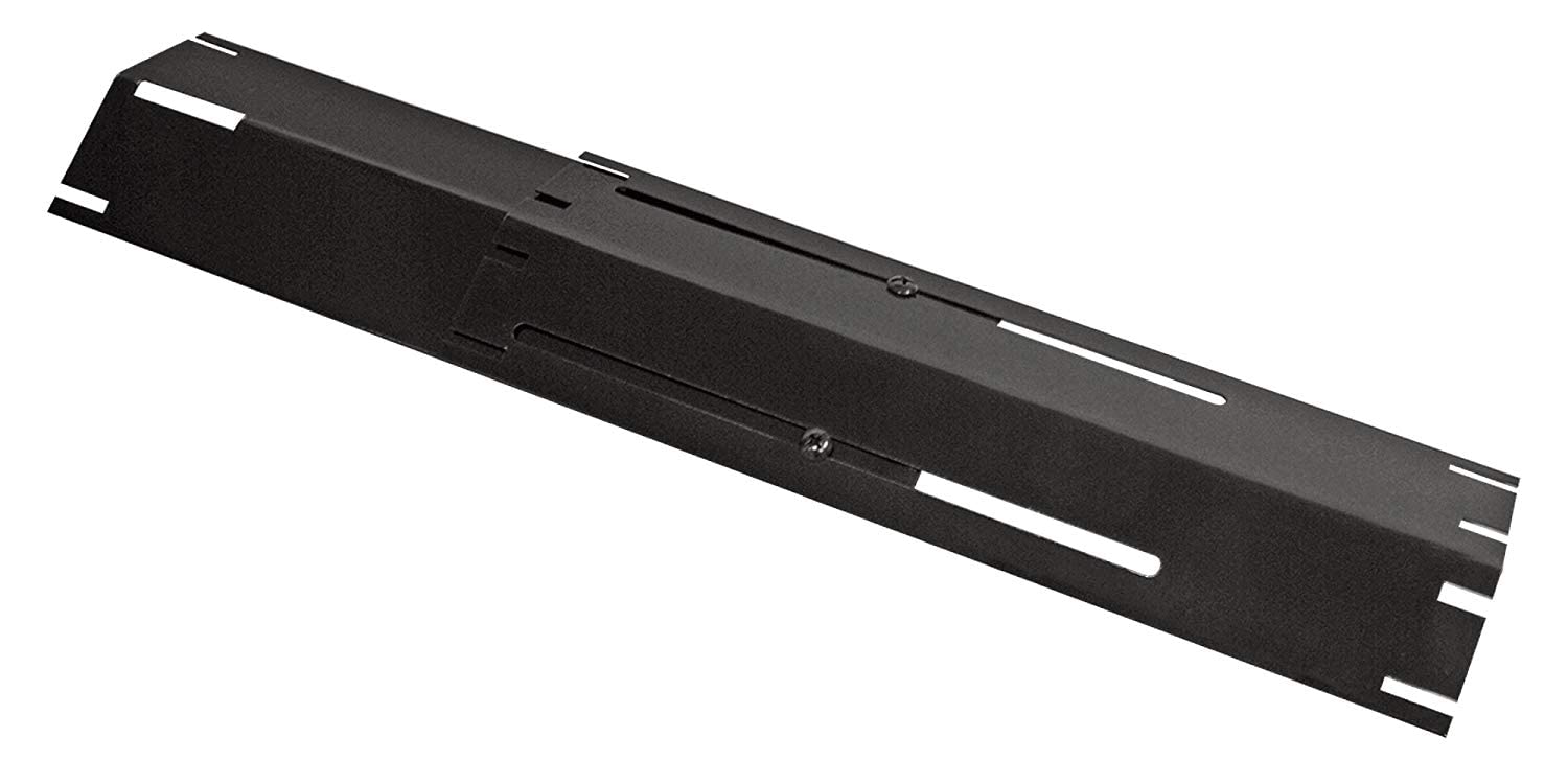 Unicook Adjustable Porcelain Steel Heat Plate, Extends from 11.75" up to 21" L,Grill Replacement Parts, Heavy Duty Heat Shield, Burner Cover, Flame Tamer for Gas BBQ, Pack of 1