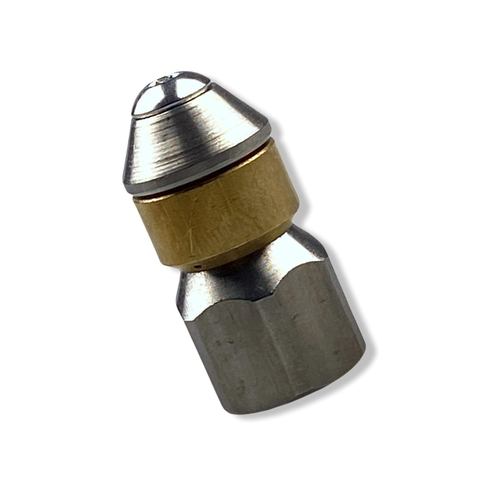 Boquilla de limpieza de tuberías giratoria para Kärcher Kränzle WAP Alto 1/4" IG, máx. 250 bar/efecto de limpieza muy fuerte