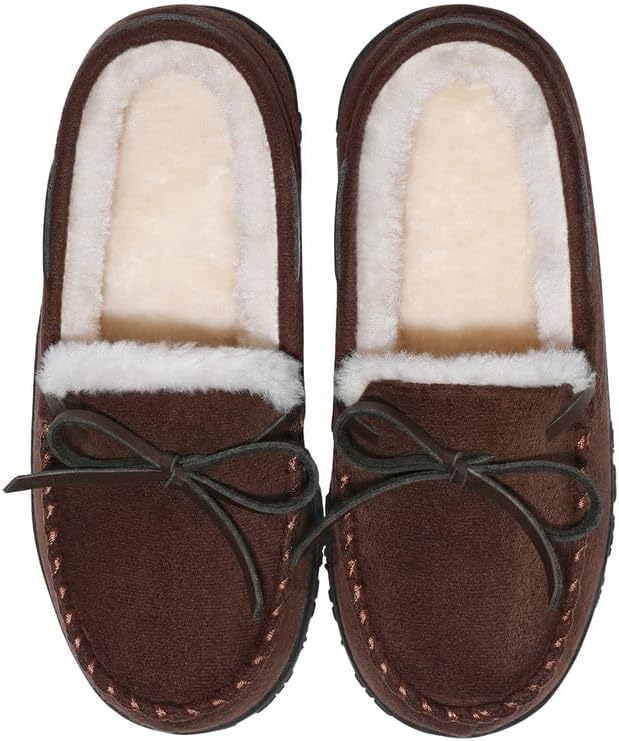 HOMEHOT Boys Moccasin Slippers Memory Foam Kids House Shoes- Nonslip Indoor & Outdoor - Image 6