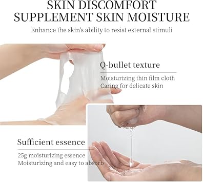 KORMESIC Face Masks Skincare, Face Mask Beauty, Hydrating Facial Masks, Natural Sheet Mask, Party Birthday Gifts for Women Teenage Girls, Moisturizing 5pcs