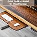 Universal Large Keyboard Tray Under Desk – Solid Walnut Wood Tray Attachment to Any Desk – Heavy-Duty Pull Out Tray – 28 x 10 Inch